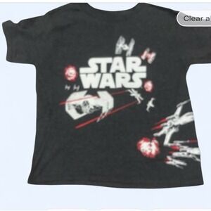 Star Wars Graphic T Shirt‎ XS (4-5) Black Movie Tee
